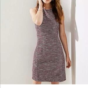 New with Tags Loft Plus Dress Red Bouclé Business Work Career Sheath Size 22